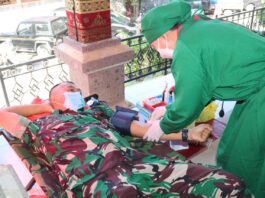 Letkol Suhendar Terjunkan Prajurit Ikuti Donor Darah
