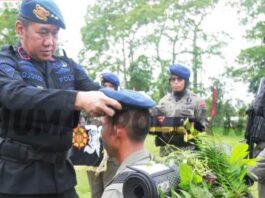 Latihan dan Pembaretan Bintara Sat Brimob Polda NTB
