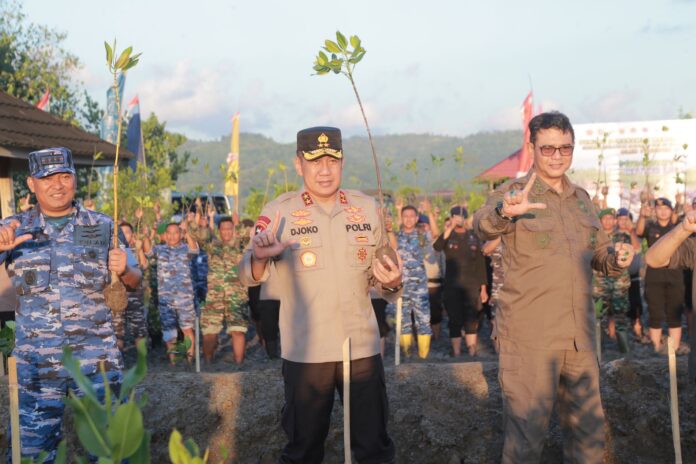 Kapolda NTB Lakukan Penanaman Mangrove di Sekotong