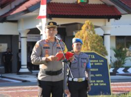 Kapolres Sumbawa Barat Pimpin Apel Gelar Pasukan Operasi Patuh Rinjani 2023