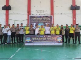 Kapolres Sumbawa Buka Turnamen Futsal KNPI Sport Series Hari Bhayangkara ke-78