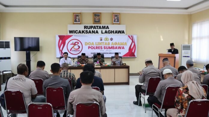 Polres Sumbawa Gelar Doa Lintas Agama Menjelang Hari Raya Bhayangkara ke-78