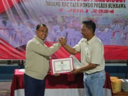 Kapolres Sumbawa Resmikan Pembukaan Dojang RBC Taekwondo Polres Sumbawa