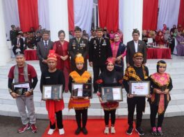 Polsek Sape Jawara Senam Pergaulan HUT Bhayangkara ke-78