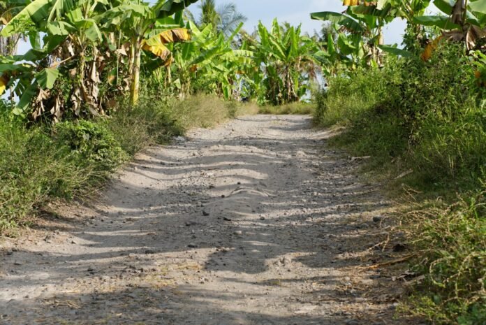 jalan rusak di desa sikur