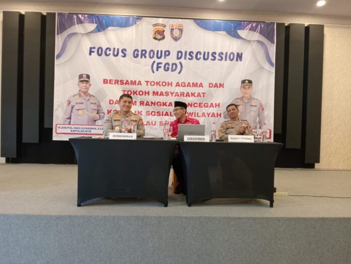 Cegah Konflik Sosial, Polda NTB Gelar FGD bersama Tokoh Sumbawa