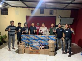 Polsek Rasbar Amankan 712 Botol Miras Siap Edar