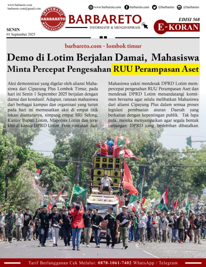 Aksi Cipayung Plus bersama Rakyat Lombok Timur