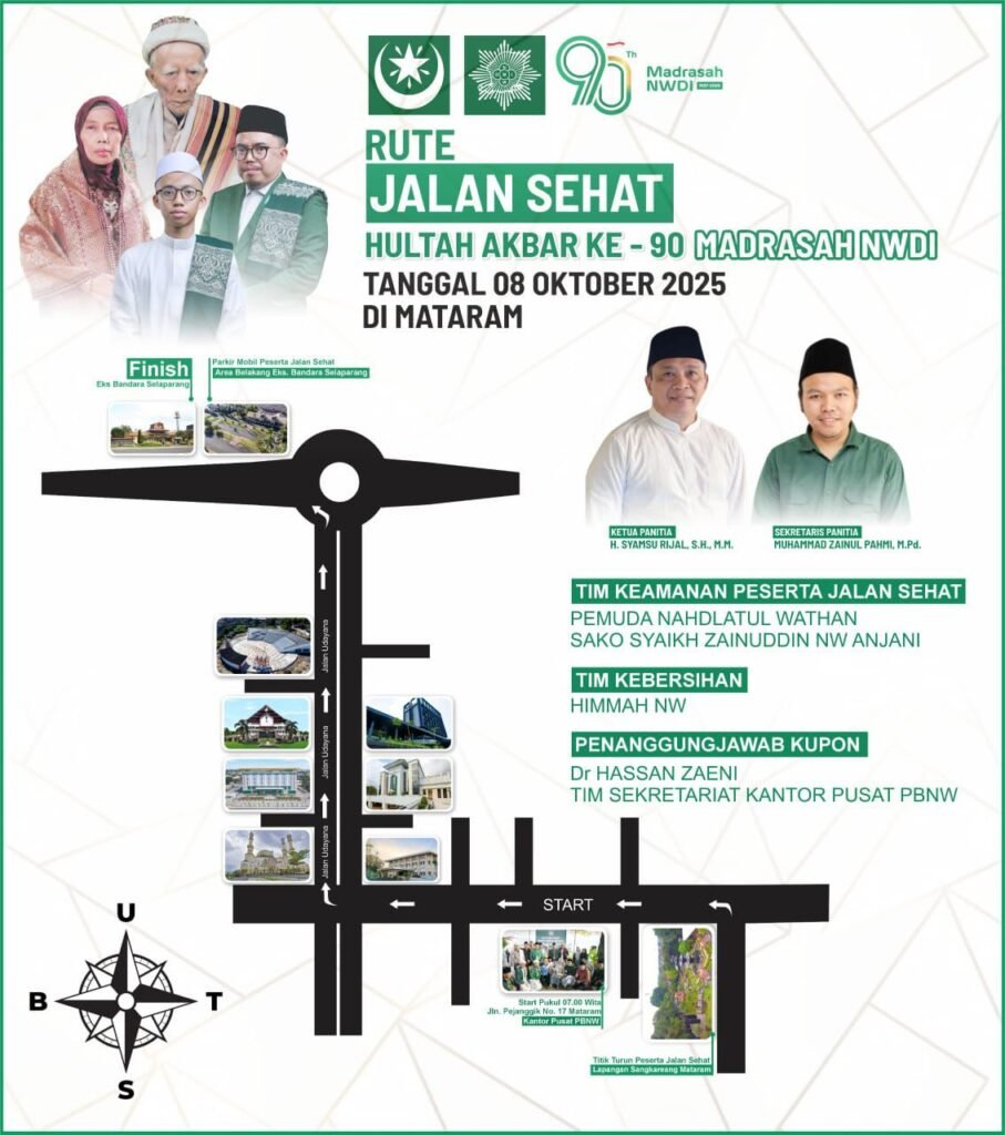 Jalan Sehat Hultah Madrasah NWDI ke-90 di Mataram Berhadiah Paket Umrah 3 Jalan Sehat Hultah Madrasah NWDI ke-90 di Mataram Berhadiah Paket Umrah